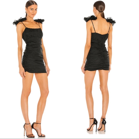 Lovers + Friends Dresses & Skirts - Lovers + Friends Moda Mini Dress Ruched Shoulder Bows Cocktails Party LBD